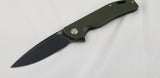 Bestech Knives Bison Titanium/Green G10 Folding Black D2 Steel Pocket Knife T1904C2