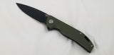 Bestech Knives Bison Titanium/Green G10 Folding Black D2 Steel Pocket Knife T1904C2