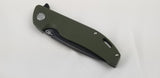 Bestech Knives Bison Titanium/Green G10 Folding Black D2 Steel Pocket Knife T1904C2