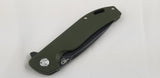 Bestech Knives Bison Titanium/Green G10 Folding Black D2 Steel Pocket Knife T1904C2