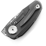 Bestech Knives Tulip Framelock Gray Titanium Folding Damasteel Pocket Knife 1913F