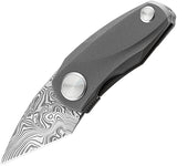 Bestech Knives Tulip Framelock Gray Titanium Folding Damasteel Pocket Knife 1913F