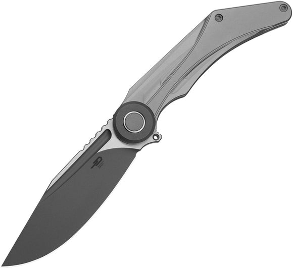 Bestech Knives Seraph Framelock Gray Titanium Folding M390 Pocket Knife T2403A
