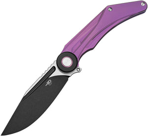 Bestech Knives Seraph Framelock Purple Titanium Folding M390 Pocket Knife T2403C