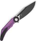 Bestech Knives Seraph Framelock Purple Titanium Folding M390 Pocket Knife T2403C