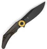 Bestech Knives Seraph Framelock Black & Bronze Titanium Folding M390 Pocket Knife T2403E