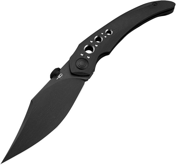 Bestech Knives Razon Framelock Black Titanium Folding MagnaCut Pocket Knife KT2406B
