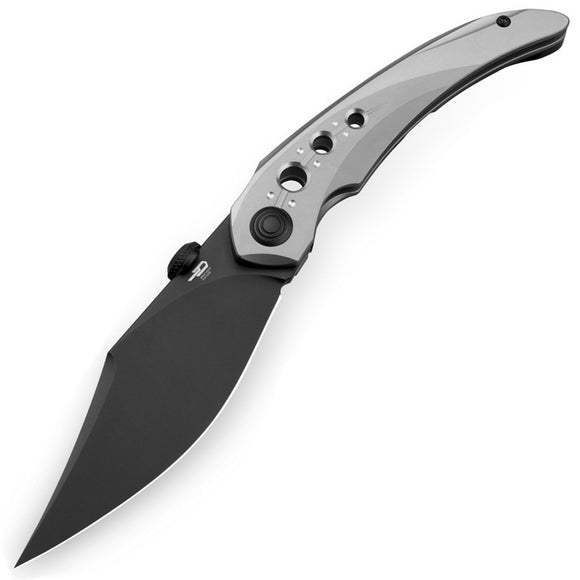Bestech Knives Razon Framelock Silver Titanium Folding MagnaCut Pocket Knife KT2406C