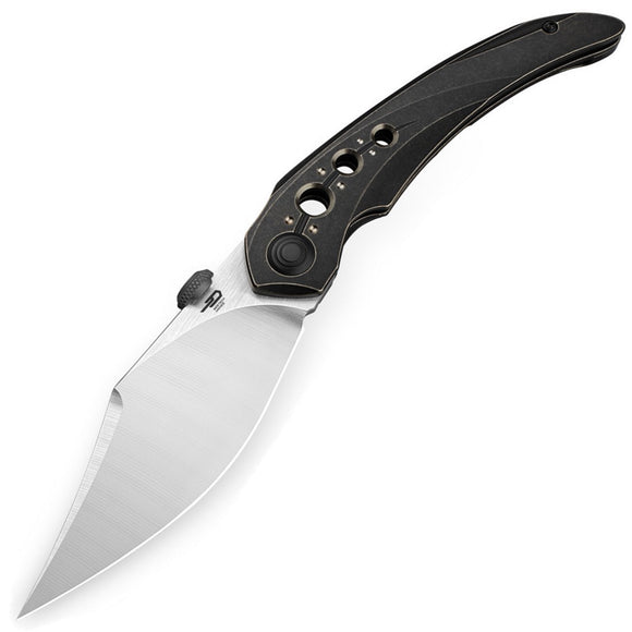 Bestech Knives Razon Framelock Black & Bronze Titanium Folding MagnaCut Pocket Knife KT2406D