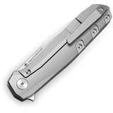 Bestech Knives 9 Framelock Gray Titanium Folding Bohler M390 Pocket Knife 2408A