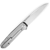 Bestech Knives 9 Framelock Gray Titanium Folding Bohler M390 Pocket Knife 2408A