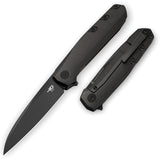Bestech Knives 9 Framelock Black Titanium Folding Bohler M390 Pocket Knife 2408B
