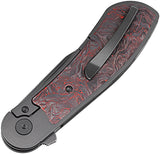 Bestech Knives Vestige Framelock Titanium & Red Carbon Fiber Folding MagnaCut Knife 2411C