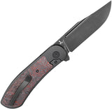 Bestech Knives Vestige Framelock Titanium & Red Carbon Fiber Folding MagnaCut Knife 2411C