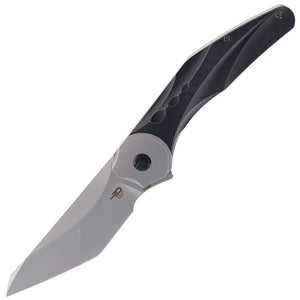 Bestech Knives Excentric Framelock Black & Gray Titanium Folding M390 Pocket Knife 2412A