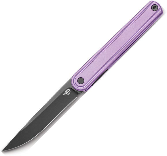 Bestech Knives Ink Linerlock Purple Titanium Folding MagnaCut Pocket Knife T2502C