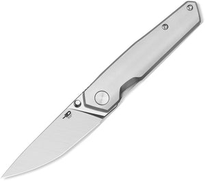 Bestech Knives VK-KUZE Framelock Gray Titanium Folding MagnaCut Knife T2504A