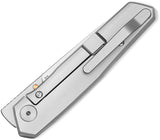 Bestech Knives VK-KUZE Framelock Gray Titanium Folding MagnaCut Knife T2504A