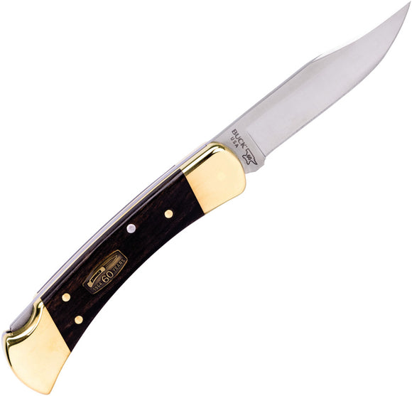 Buck 110 Lockback 60th Anniversary Edition LTE Ebony Wood Folding MagnaCut Pocket Knife 110BRS60TH