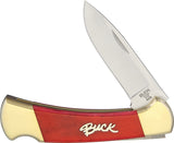 BUCK KNIVES 112 Lockback Red SMOOTH BONE HANDLE Folding Pocket Knife 11532