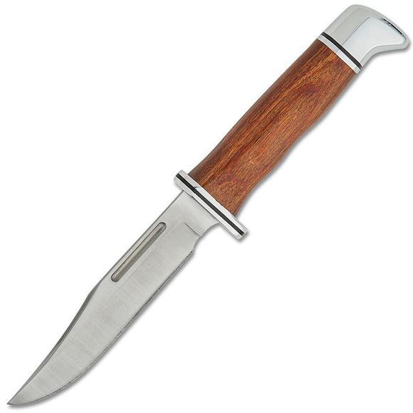 Buck Heritage Brahma Cocobolo Wood 420HC Stainless Fixed Blade Knife w/ Sheath 117CCS1