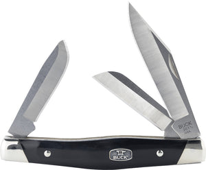 Buck Stockman Slip Joint Black Valox Folding 420HC Stainless Pocket Knife 301BKS1