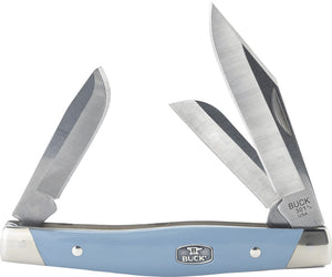 Buck Stockman Slip Joint Blue Valox Folding 420HC Stainless Pocket Knife 301BLS