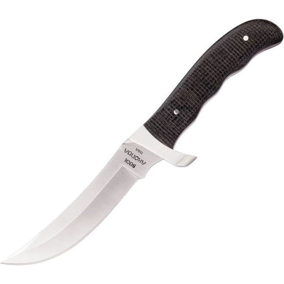 Buck Akonua 2024 Legacy Collection Black Burlap Micarta S35VN Fixed Blade Knife 402BKSLE