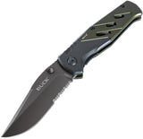 Buck Trekker XLT Linerlock Blue & Green Aluminum Folding Stainless Pocket Knife 736GRX