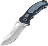Buck Exert Linerlock Black & Gray Folding 420HC Stainless Pocket Knife 780BKS