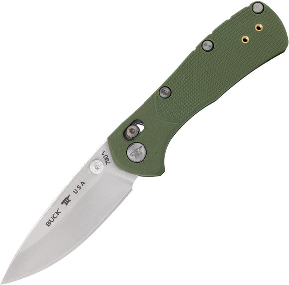 Buck Mini Range Pro Crossbar Lock Green GFN Folding 154CM Pocket Knife 790GRS1