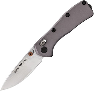 Buck Mini Range Elite Crossbar Lock Gray Aluminum Folding MagnaCut Pocket Knife 790GYS