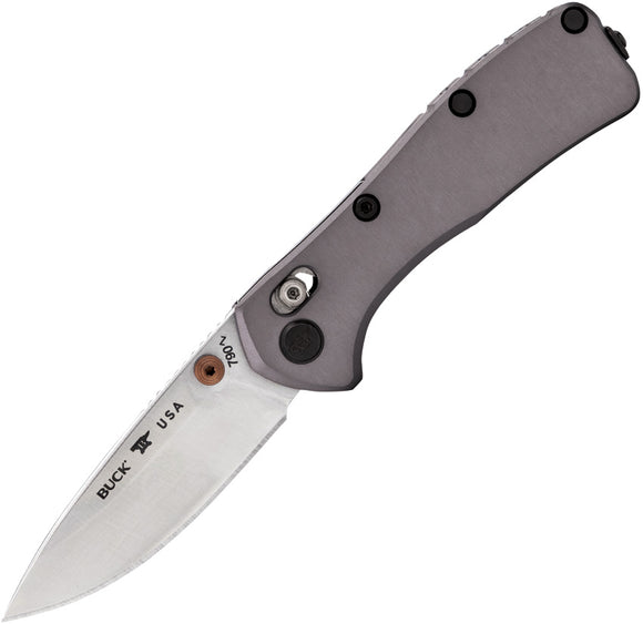 Buck Mini Range Elite Crossbar Lock Gray Aluminum Folding MagnaCut Pocket Knife 790GYS
