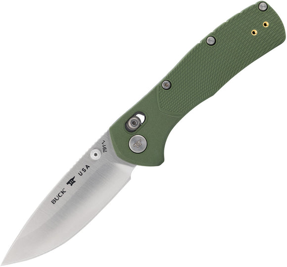 Buck Range Pro Crossbar Lock Green GFN Folding 154CM Pocket Knife 791GRS1