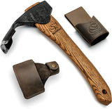 BEAVERCRAFT Bushcraft Ash Wood 1066 Carbon Steel Carving Adze w/ Belt Sheath RAX2