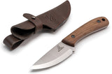 BEAVERCRAFT Wild Harvest Bushcraft Walnut Wood 1066 Carbon Steel Fixed Blade Knife RBSH7