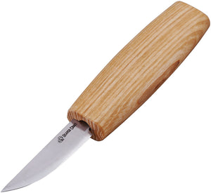 BEAVERCRAFT Small Sloyd Whittling Ash Wood Carbon Steel Fixed Blade Knife RC1