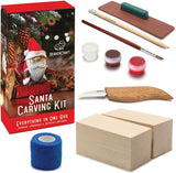 BEAVERCRAFT Christmas Santa Whittling Fixed Blade Carving Knife Kit RDIY06