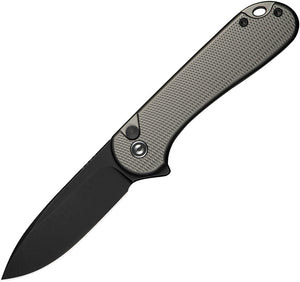 Civivi Elementum II Button Lock Gray Aluminum Folding Nitro-V Pocket Knife 18062PD1