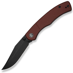 Civivi Clingman Linerlock Burgundy G10 Folding Nitro-V Clip Pt Pocket Knife 230652