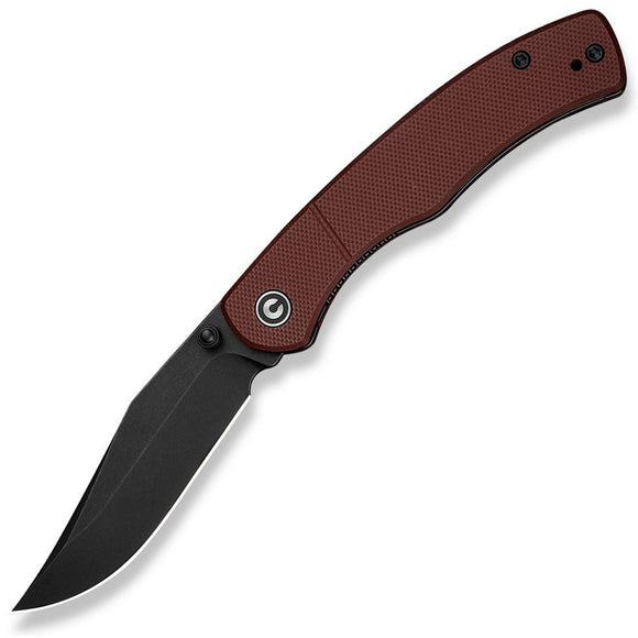 Civivi Clingman Linerlock Burgundy G10 Folding Nitro-V Clip Pt Pocket Knife 230652