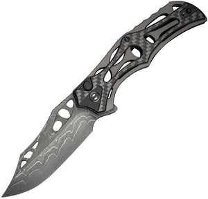 Civivi Biophase Button Lock Gray Aluminum & Carbon Fiber Folding Nitro-V Knife 23083CDS1