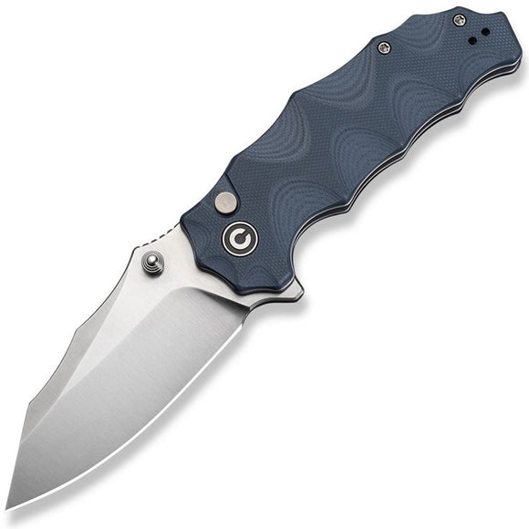 Civivi Natterjack Button Lock Netural Blue G10 Folding 14C28N Pocket Knife 240282