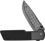 Civivi Zygon Top Crossbar Lock Carbon Fiber & Black G10 Folding Damascus Pocket Knife 25035BDS1