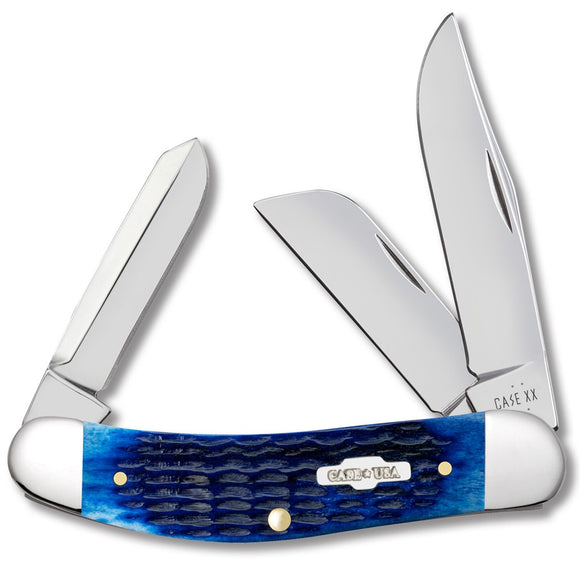 Case Cutlery Sowbelly Rogers Corn Cob Blue Bone Folding Stainless Pocket Knife 02795