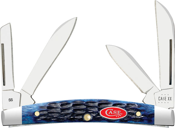 Case Cutlery Small Congress Navy Blue Bone Folding Stainless Pocket Knife 06893