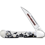 Case Cutlery Happy Halloween Copperlock White Folding Stainless Pocket Knife 10641