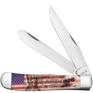 Case Cutlery Trapper Patriotic Synthetic Folding Stainless Pocket Knife 10678
