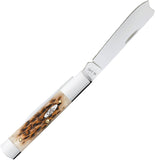 Case Cutlery Razor Jack Peachseed Jigged Amber Folding Stainless Knife 10722