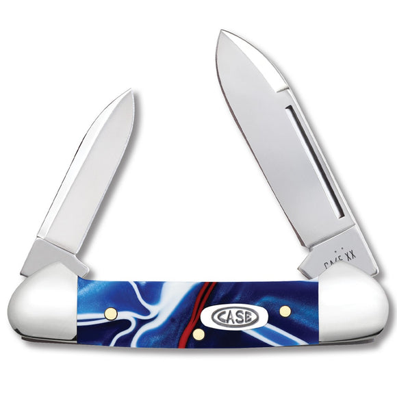 Case Cutlery Small Baby Butterbean Patriotic Kirinite Folding Stainless Pocket Knife 11228